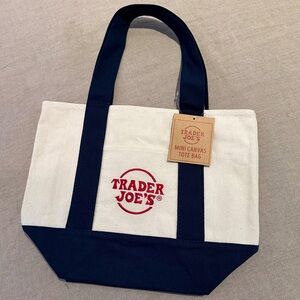 Dark Blue Trader Joe’s Mini Canvas Tote Bag